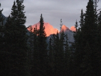 Alpenglow at the campground